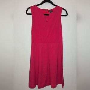 The Limited Bright Pink A-line Fit & Flare Dress Gold Zipper Women's Size XS